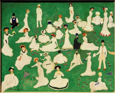 Descanso (Sociedad con sombreros de copa) de Kazimir Severinovich Malevich