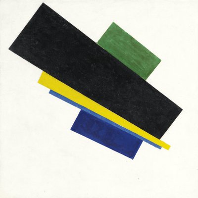 Suprematismo, 18ª construcción, 1915 de Kazimir Severinovich Malevich