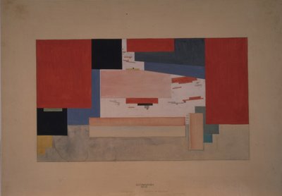 Suprematismo. Boceto para un telón de teatro de Kazimir Severinovich Malevich
