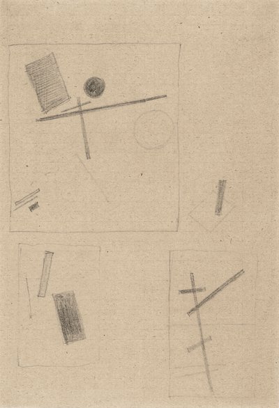 Dibujo suprematista de Kazimir Severinovich Malevich
