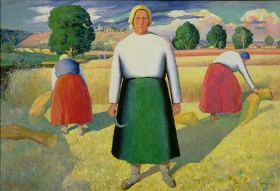 Los cosechadores, 1909-10 de Kazimir Severinovich Malevich