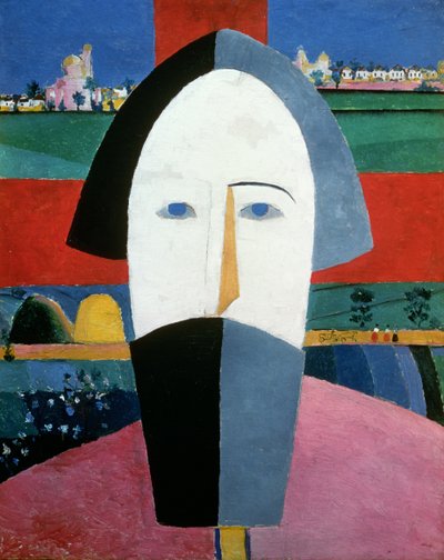 La cabeza de un campesino, c.1929-32 de Kazimir Severinovich Malevich