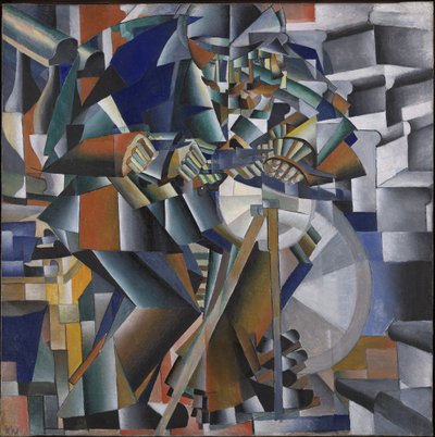 El afilador o Principio del brillo, 1912-3 de Kazimir Severinovich Malevich