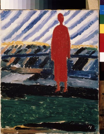 Una figura roja (Una figura roja). Pintura de Kasimir Severinovch Malevich (Malevich, Malevic) (1878-1935), óleo sobre lienzo de Kazimir Severinovich Malevich