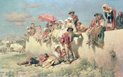 Esperando la bendición fuera de Roma, siglo XIX de Keeley Halswelle