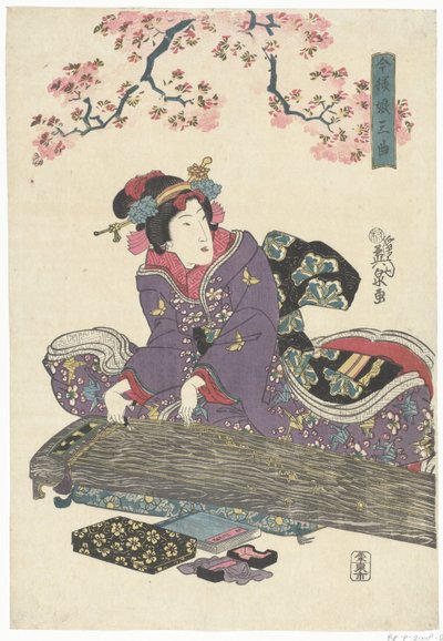 Abeja con koto de Keisai Eisen