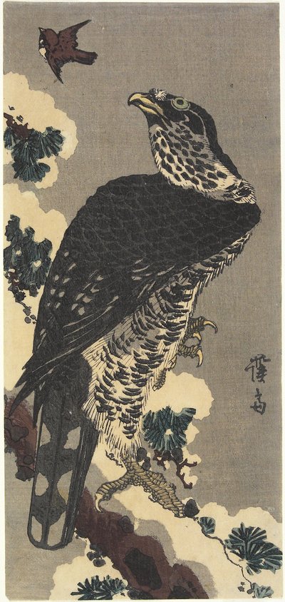 Águila y Gorrión de Keisai Eisen