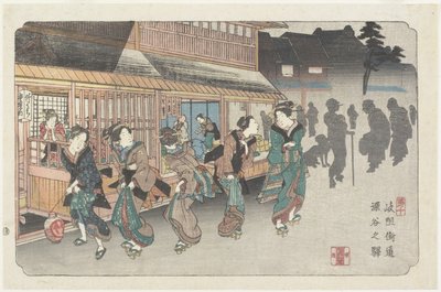 No.10 Estación Fukaya, 1830-1844 de Keisai Eisen