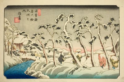 No. 15: Itahana, de la serie "Sesenta y nueve estaciones del Kisokaido" de Keisai Eisen