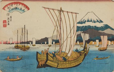 Veleros que regresan a Shiba, de la serie: Ocho vistas de Edo de Keisai Eisen