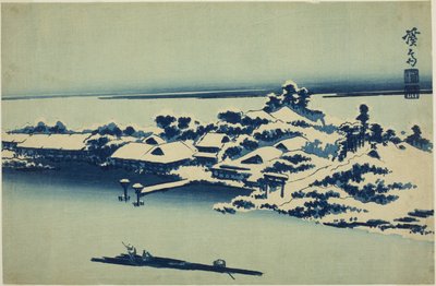 Nieve en el Río Sumida de Keisai Eisen