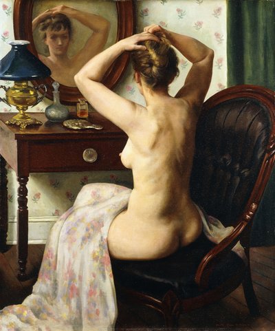 Después del baño (óleo sobre lienzo) de Keith Shaw Williams