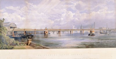 Puente Hungerford, Charing Cross, Londres de Kell Brothers