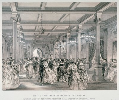 Recepción para el Sultán de Turquía, Guildhall, Ciudad de Londres, 1867 de Kell Brothers