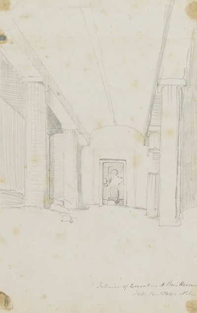 Interior de las excavaciones en Beni Hassan, Egipto de Kellogg, Miner Kilbourne