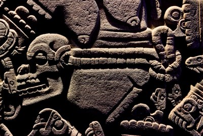 América; arqueología; México; Templo Mayor; Templo Mayor de los Aztecas; Coyolxauqui, 2010 (foto) de Kenneth Garrett