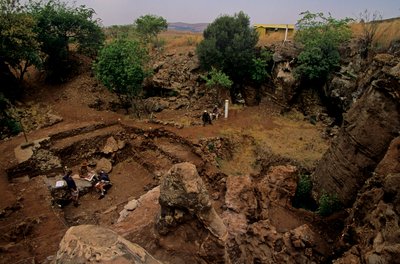Yacimiento de Drimolean, cerca de Johannesburgo, Sudáfrica, homínido de 2 millones de años, de Kenneth Garrett