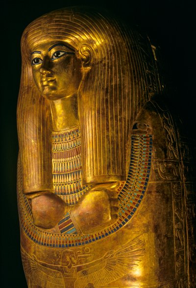 Ataúd dorado de Tjuya, KV 46; Valle de los Reyes; reinado de Amenhotep III. Tjuya fue..., 2009 (foto) de Kenneth Garrett