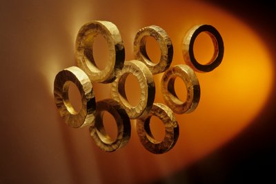 Lingotes de oro de Nahal Qanah, posiblemente procedentes del comercio con Egipto, Museo de Israel,Chalcolit... de Kenneth Garrett
