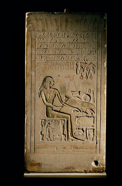 Estela de piedra caliza de la Dama Senetities, Museo Egipcio, El Cairo, 2002 (foto) de Kenneth Garrett