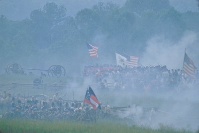 Recreación de la batalla de Manassas, Guerra Civil, 2004 (foto) de Kenneth Garrett