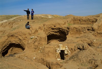 Shiqmim, c 4200 a.C., aldea de la Edad del Cobre con almacenamiento subterráneo, Israel de Kenneth Garrett