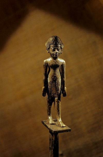 Bastón de plata con figura de faraón, KV 62, 2007 (foto) de Kenneth Garrett