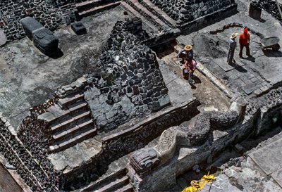 Tenochtitlan, Templo Mayor, Azteca, Calendario, México, Arqueología, Ciudad de México, instit..., 2010 (foto) de Kenneth Garrett