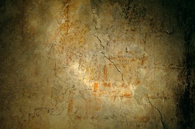 Guerrero teotihuacano, mural, Holmul, Guatemala, Maya, Francisco Estradabelli, Sufricaya, 2008 (foto) de Kenneth Garrett
