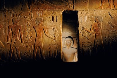 Tumba de Ti; Egipto; Arqueología; Reino Antiguo; Saqqara, cámara de Serdab de Kenneth Garrett