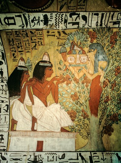 El artista del Valle de los Reyes Sennedjem y su esposa rinden culto ante la diosa Hathor..., 2009 (foto) de Kenneth Garrett
