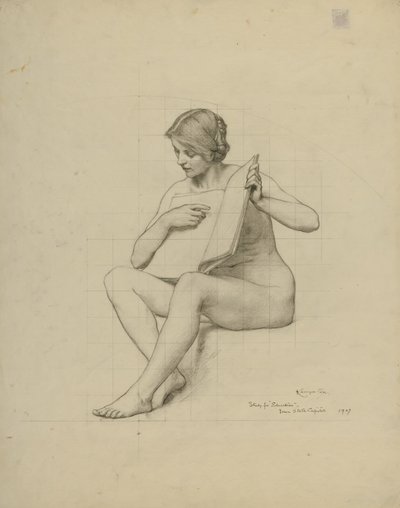 (Rotonda del Capitolio del Estado de Iowa) (Educación, estudio para el panel) de Kenyon Cox
