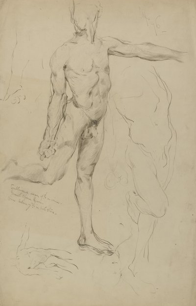 (Sin título) (Estudios de desnudos masculinos) de Kenyon Cox