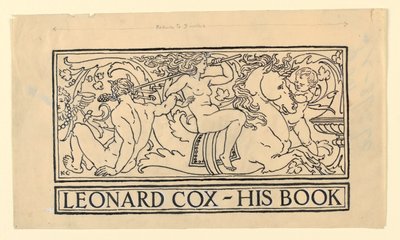 Exlibris para Leonard Cox de Kenyon Cox