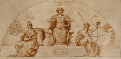 Viñeta para el mural de la capital del Estado de Minnesota, "Instituto de Justicia" de Kenyon Cox
