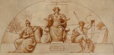 Cartoon para mural del Capitolio del Estado de Minnesota, Instituto de Justicia, ca. 1904 de Kenyon Cox