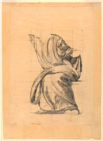 Estudio de Drapería para la Figura de la Paz en "La Beneficencia de la Ley", Mural en el Palacio de Justicia del Condado de Essex, Newark, Nueva Jersey de Kenyon Cox