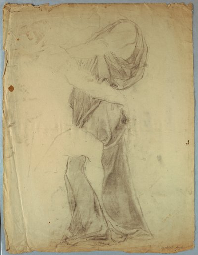Estudio de drapeado para "Jacob luchando con el ángel" de Kenyon Cox