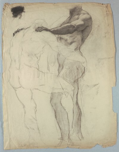 Estudio de Figura para "Jacob Luchando con el Ángel" de Kenyon Cox
