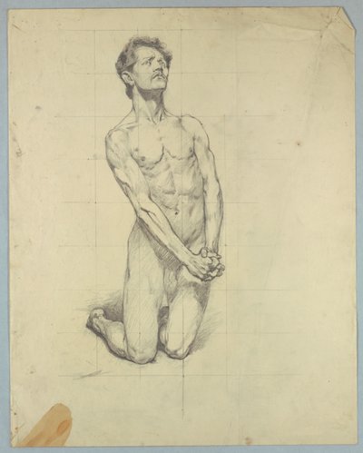 Estudio de figura para "La tentación de San Antonio" de Kenyon Cox
