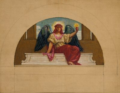 Boceto para el mural en Oberlin College, El espíritu del amor abnegado de Kenyon Cox