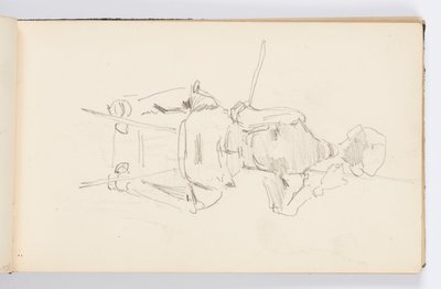 Página de cuaderno de bocetos: Artista trabajando de Kenyon Cox