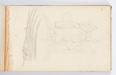 Página de cuaderno de bocetos: Artista desde atrás de Kenyon Cox
