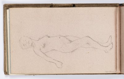 Página de cuaderno de bocetos: Desnudo femenino de Kenyon Cox