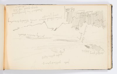 Página de cuaderno de bocetos: paisaje de Kenyon Cox