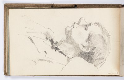 Página de cuaderno de bocetos: Hombre de perfil de Kenyon Cox