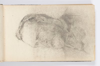 Página de cuaderno de bocetos: Retrato de hombre con barba de Kenyon Cox