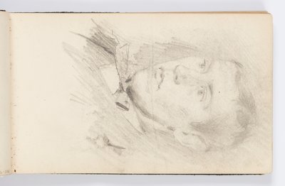 Página de Cuaderno de Bocetos: Retrato de Joven de Kenyon Cox