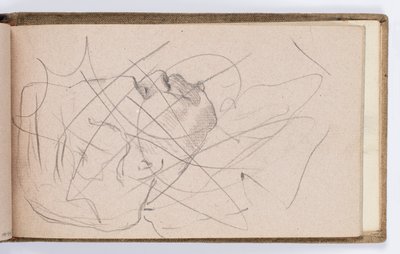 Página de cuaderno de bocetos: Retrato de un hombre de Kenyon Cox