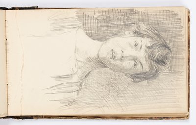 Página de Cuaderno de Bocetos: Autorretrato de Kenyon Cox